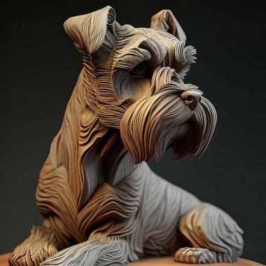 3D model Zwergschnauzer dog (STL)